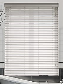 Milk White PVC Wooden Blind thumbnail image