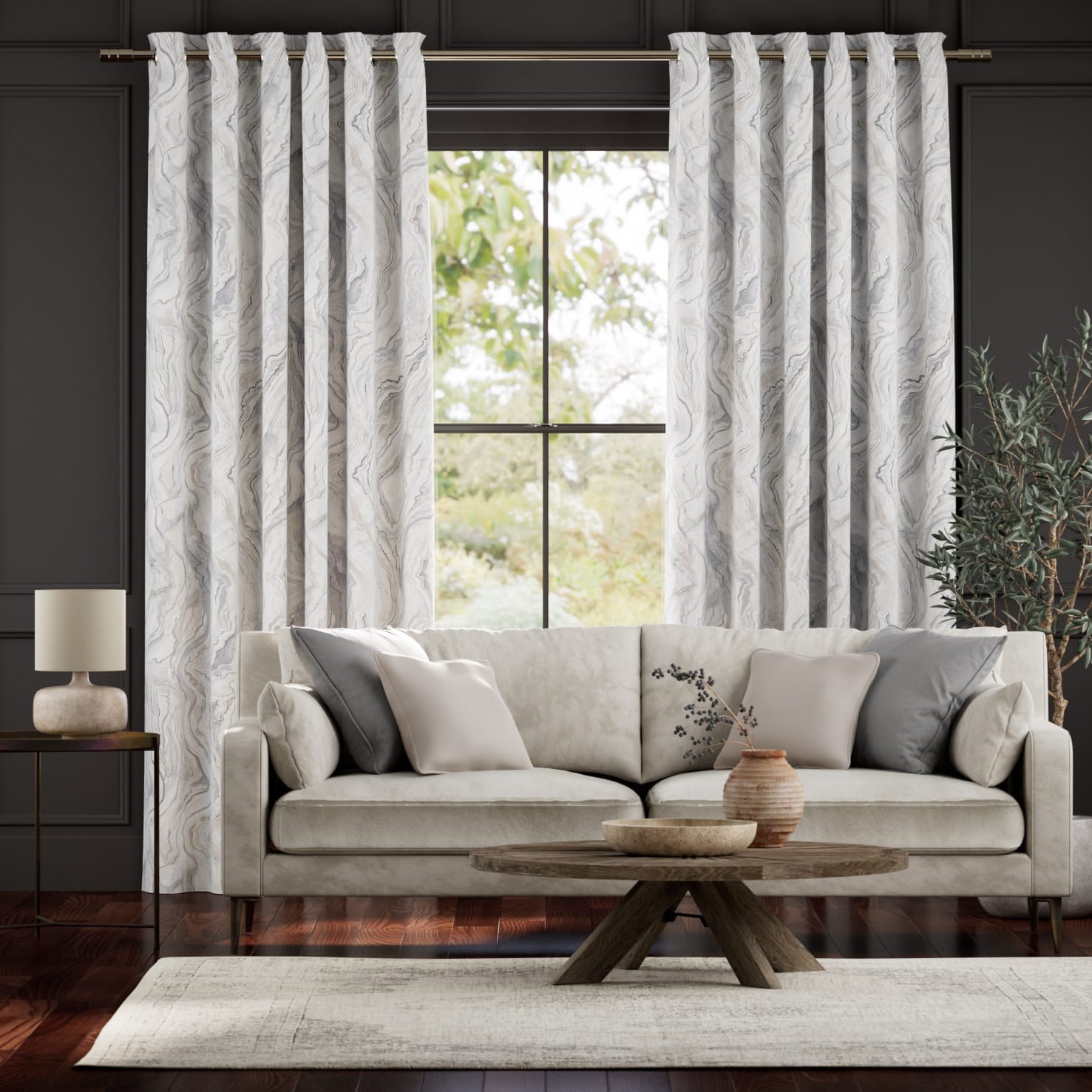 Abelia Silver Quartz Curtains thumbnail image