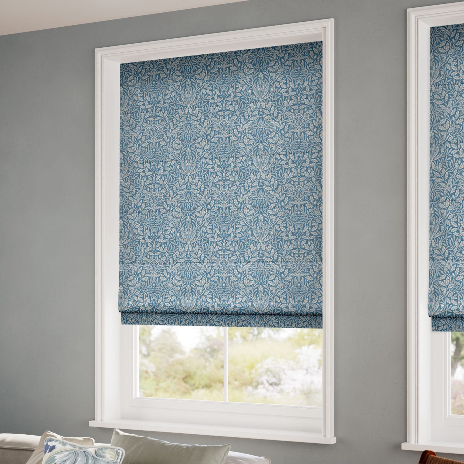 William Morris Acorn Lagoon Roman Blind | Blinds Online™