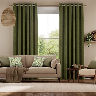 Alva Basil Green Curtains thumbnail image