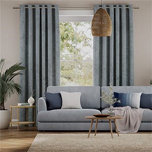 Alva Blue Grey Curtains thumbnail image