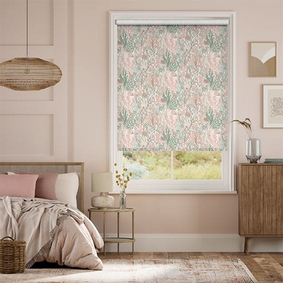 Anemone Blush Sage Roller Blind