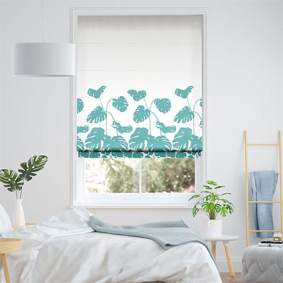 Arizona Border Teal Roman Blind