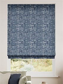 Batik Check Ink Roman Blind thumbnail image