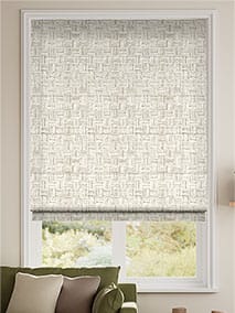 Batik Check Stone Roman Blind thumbnail image