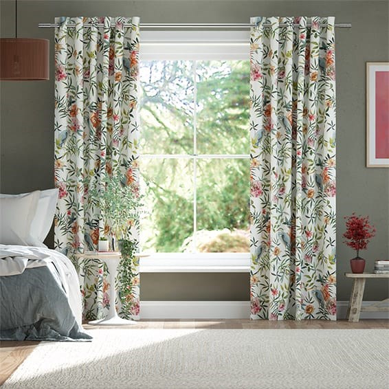 Bella Heron Classic White Curtains