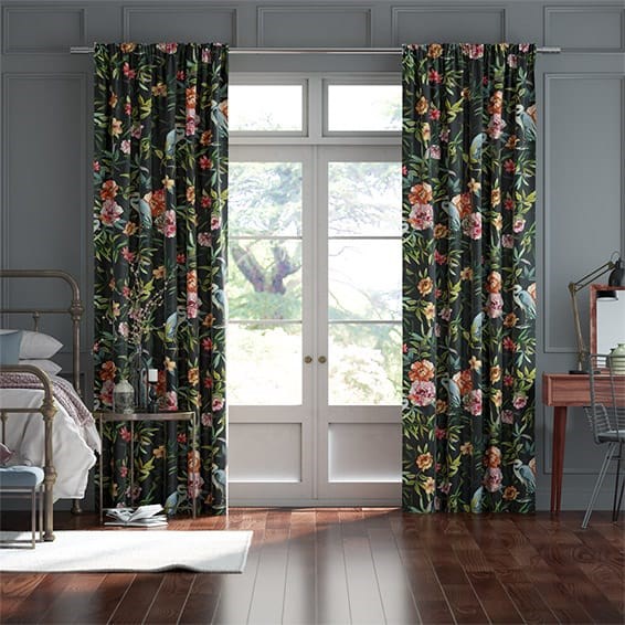 Bella Heron Midnight Curtains