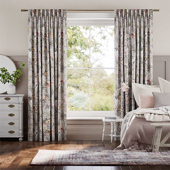 Bella Heron Silver Curtains