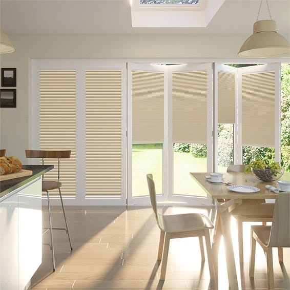 BiFold ClickFIT ThermalShade Pale Gold Pleated Blind