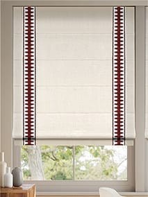 Bijou Linen Alabaster & Ascott Rouge Roman Blind thumbnail image