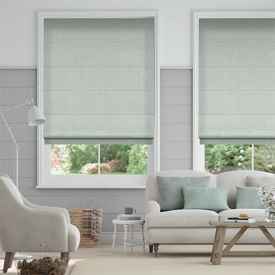 Bijou Linen Duck Egg  Roman Blind