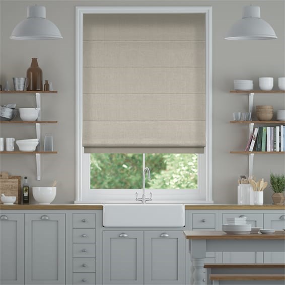 Bijou Linen Grey Wash  Roman Blind