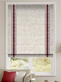 Bijou Linen Oatmeal & Ascott Rouge Roman Blind thumbnail image