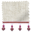 Bijou Linen Oatmeal & Fuchsia Roman Blind swatch image