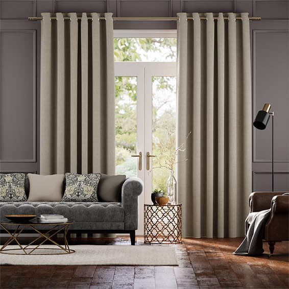 Bijou Linen Taupe Curtains