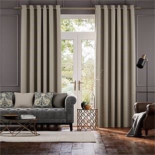 Bijou Linen Taupe Curtains thumbnail image