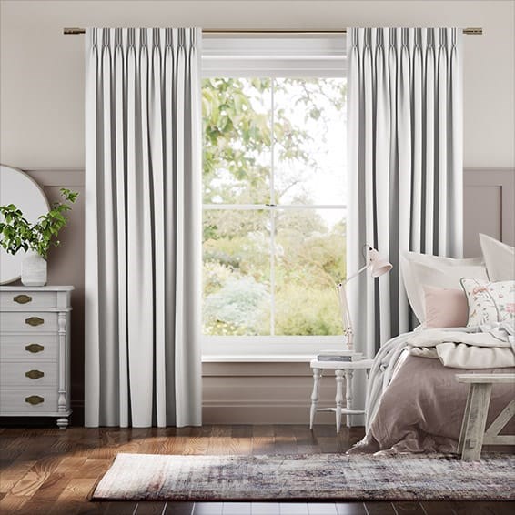 Bijou Linen White Curtains