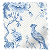 Bird Toile French Blue Curtains swatch image