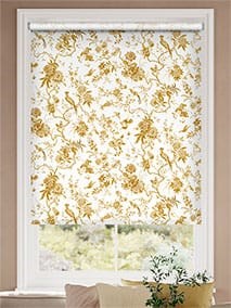 Bird Toile Gold Roller Blind thumbnail image