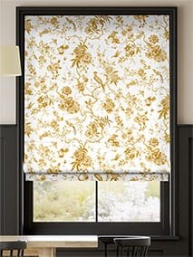 Bird Toile Gold Roman Blind thumbnail image