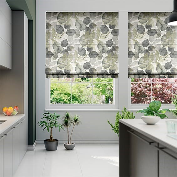 Blakely Faux Silk Vapour Grey Roman Blind