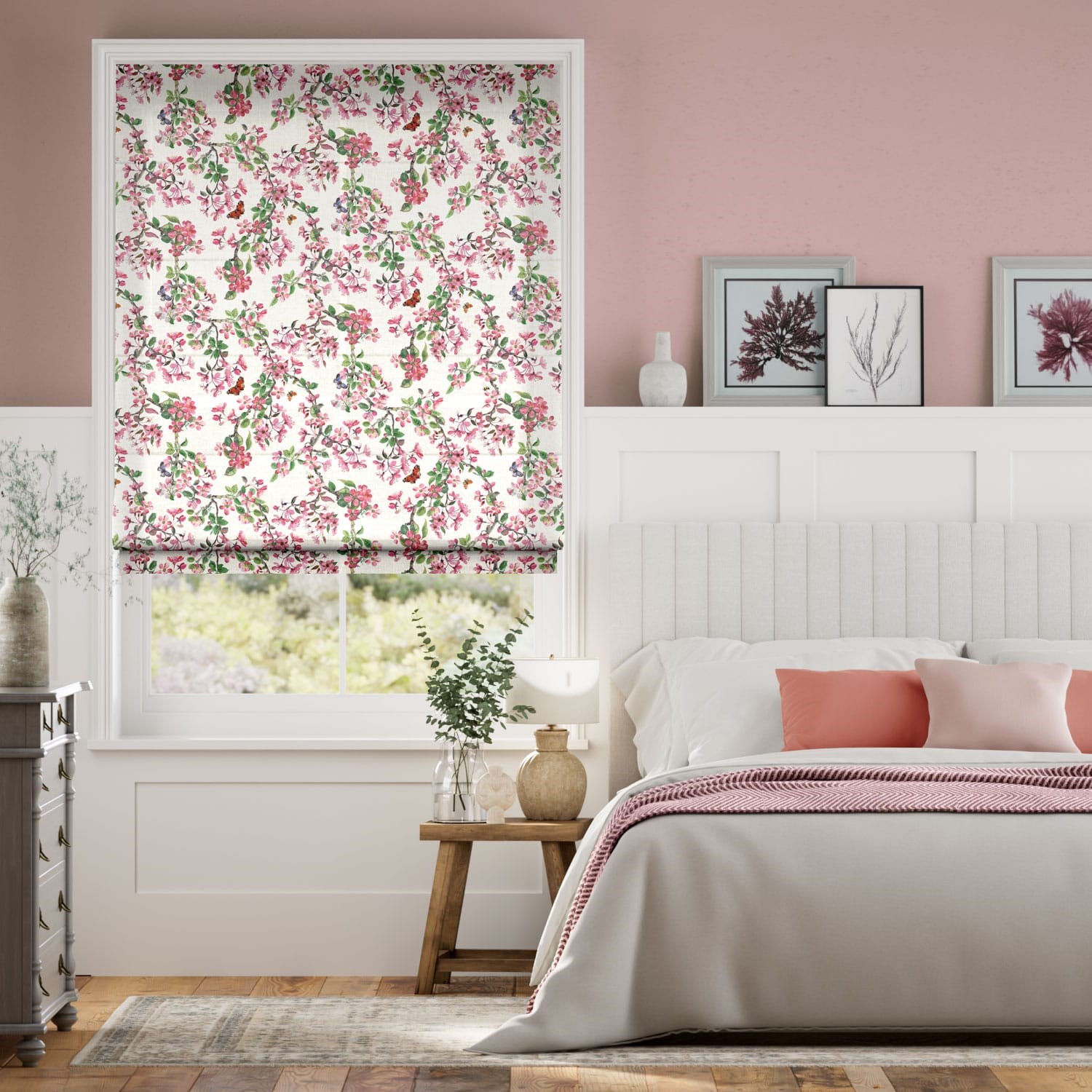 Blossom Pink Roman Blind