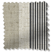 Brazen Stripe Linen Vintage Graphite Grey Curtains swatch image