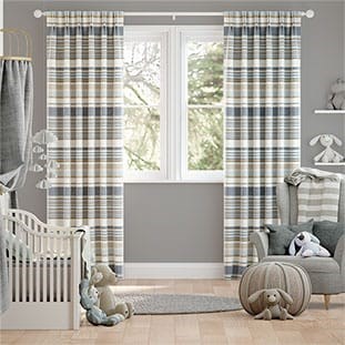 Calcutta Stripe Blue Mist Curtains thumbnail image