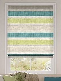 Cardigan Stripe Linen Sea Green Roman Blind thumbnail image