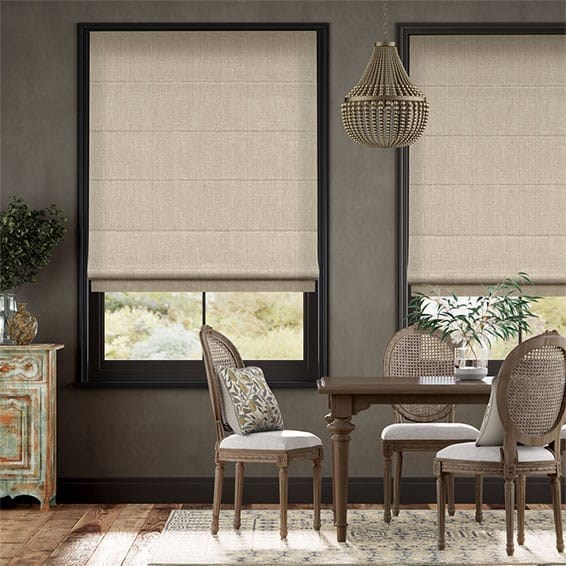 Electric Cavendish Barley Roman Blind