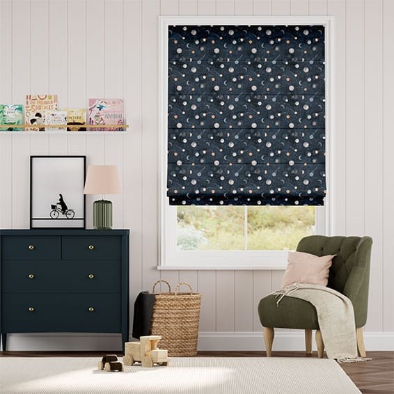 Celeste Midnight Roman Blind