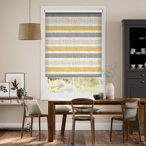 Choices Cardigan Stripe Linen Flax Grey Roller Blind