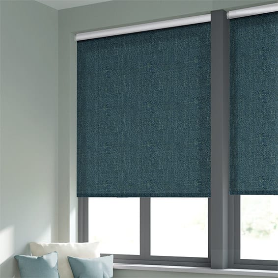 Choices Delphi Chenille Weave Agean Blue Roller Blind | Blinds Online™