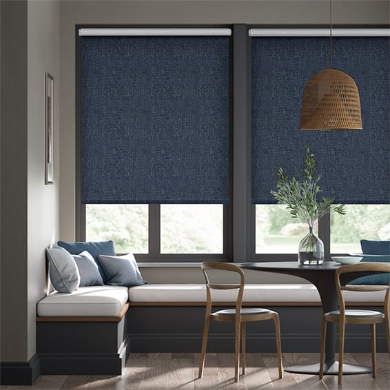 Choices Delphi Chenille Weave Cobalt Blue Roller Blind