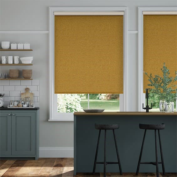 Choices Delphi Chenille Weave Turmeric Roller Blind