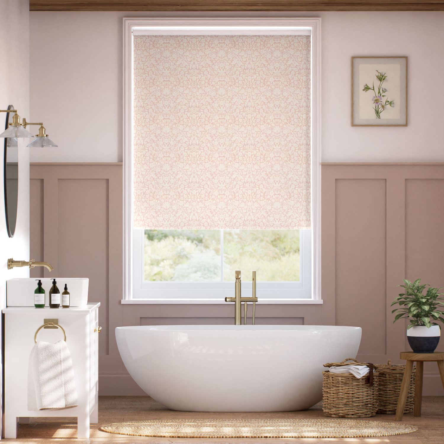 Eleni Blush Roller Blind