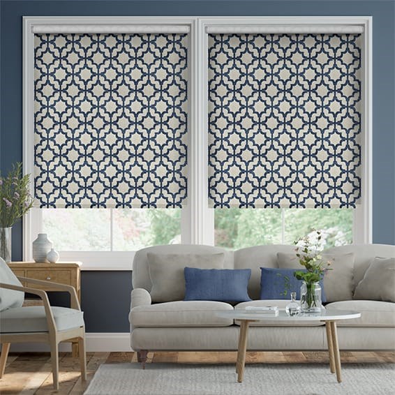 Choices Lattice Navy Blue Roller Blind