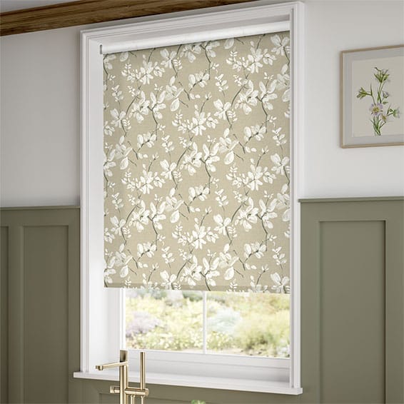 Choices Madelyn Linen Chalk White Roller Blind | Blinds Online™