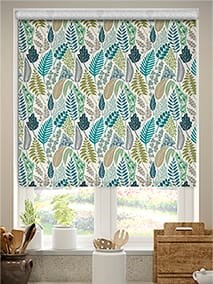 Choices Scandi Ferns Linen Ocean Roller Blind thumbnail image