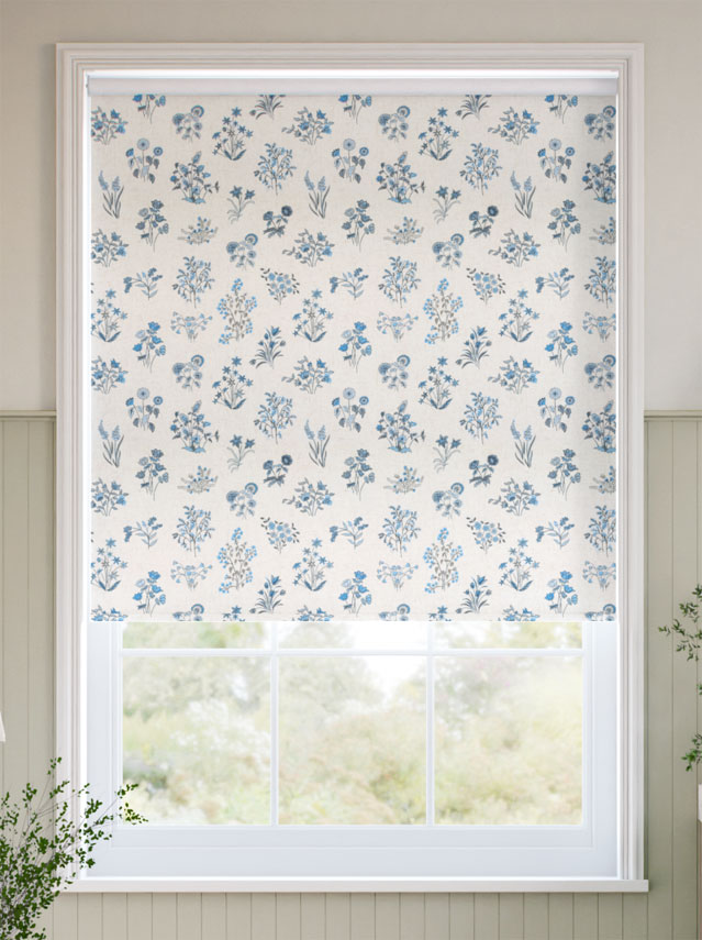 Shepherdly Meadow China Blue Roller Blind thumbnail image