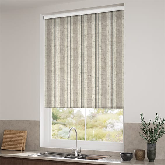 Choices Truro Stripe Linen Sandstone Roller Blind | Blinds Online™