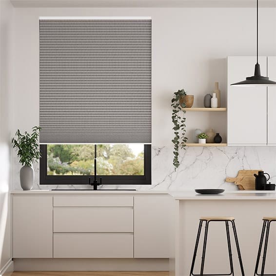 Thermal DuoShade Cordless Strie Lead Pleated Blind