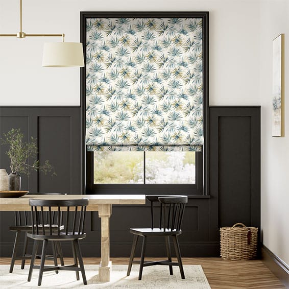 Cordyline Star Teal Roman Blind