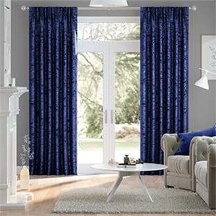 Crushed Velvet Royal Blue Curtains thumbnail image