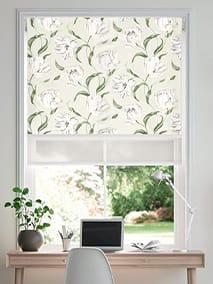 Double Roller Dancing Tulips Cream Double Roller Blind thumbnail image