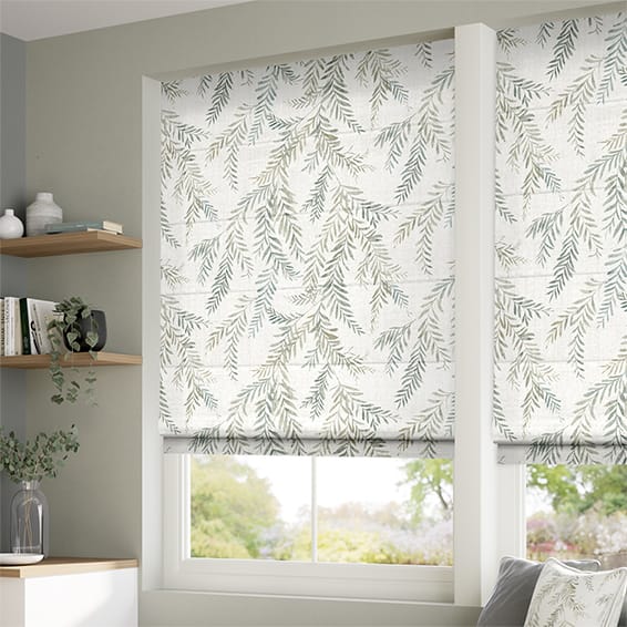 Dappled Ferns Mineral Roman Blind | Blinds Online™