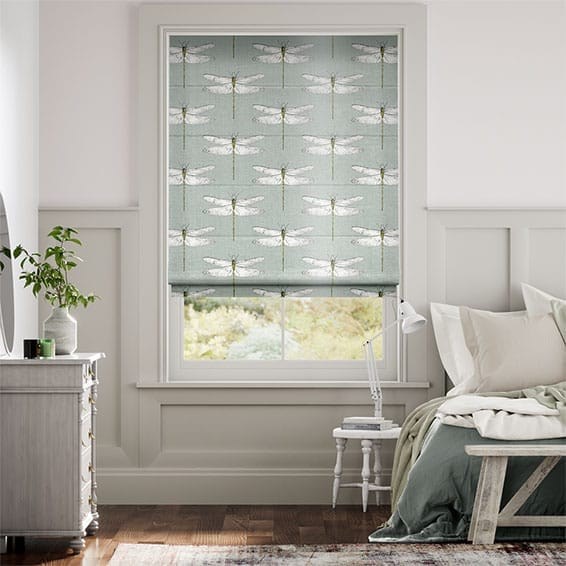 Demoiselle Faux Silk Steel Roman Blind