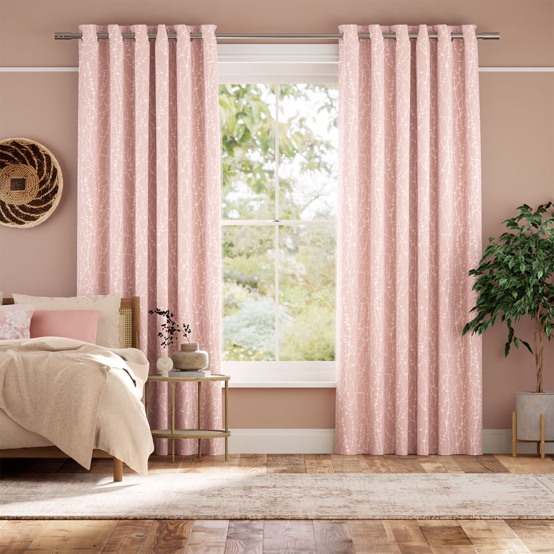 Dockleaf Blush Curtains