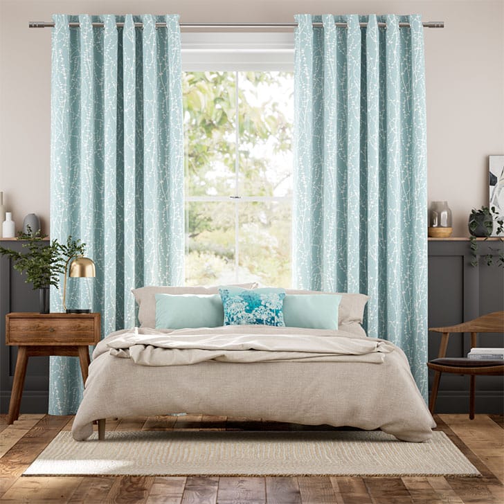 Dockleaf Sky Blue Curtains thumbnail image