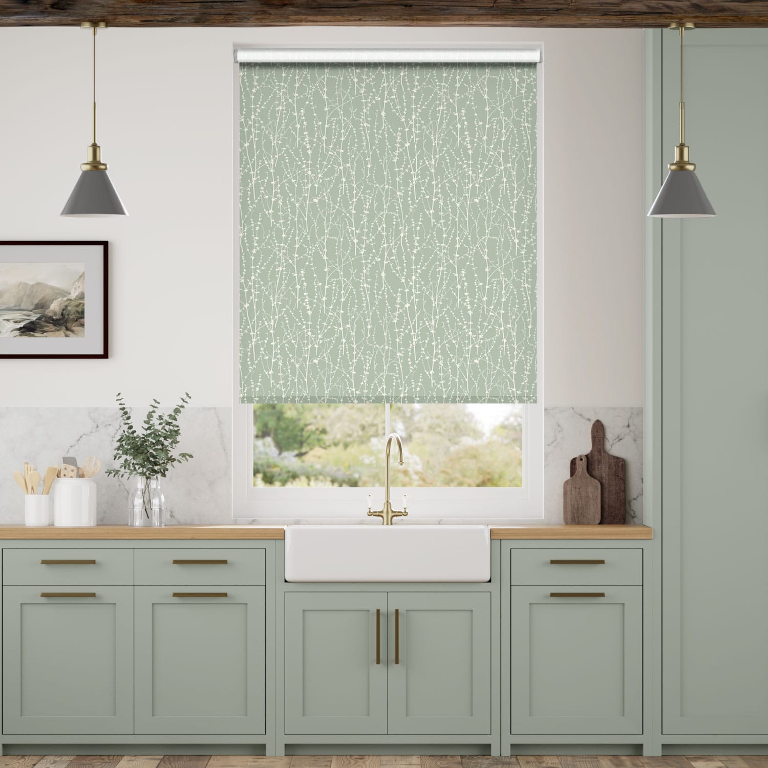 Dockleaf Soft Mist Roller Blind